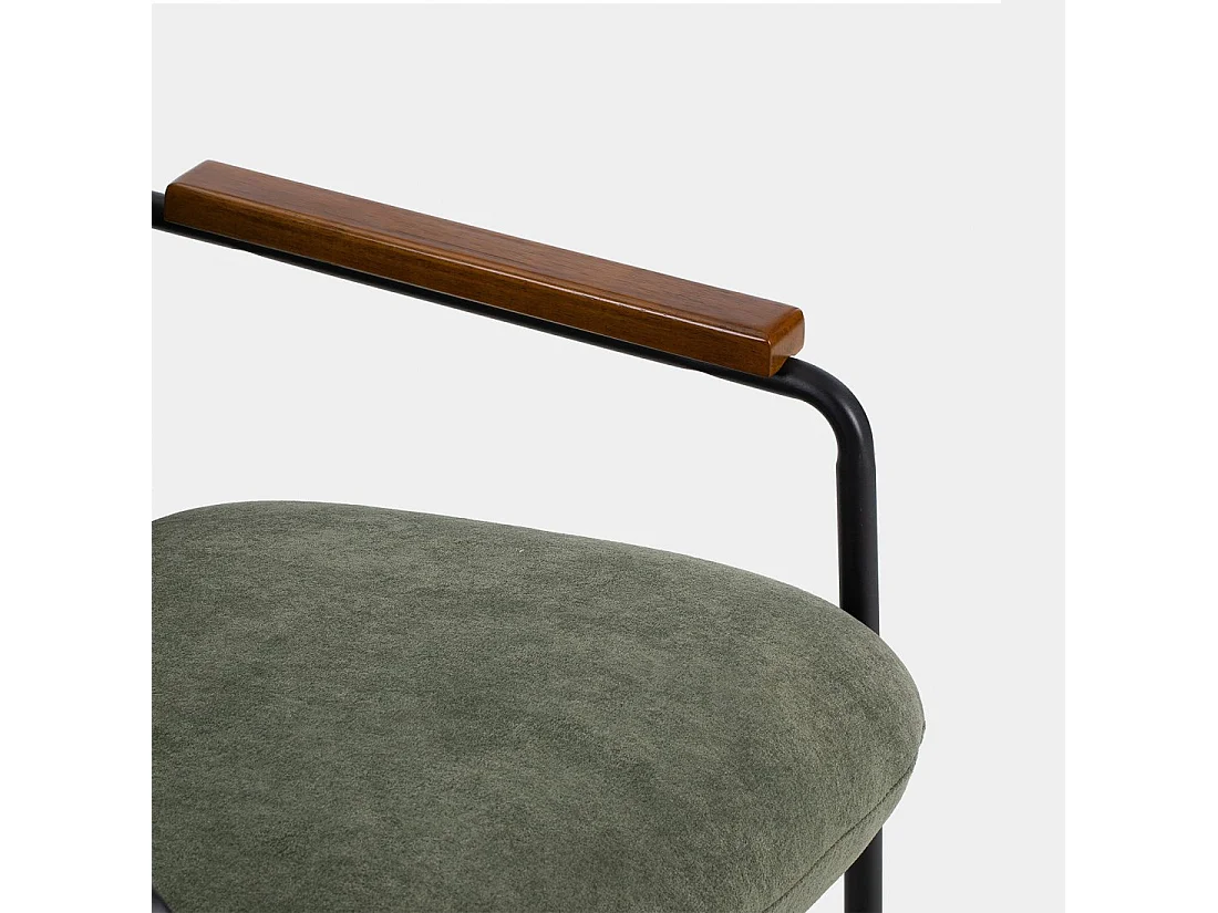Fauteuil de lecture en tissu vert foncé 69x82 cm-Kai