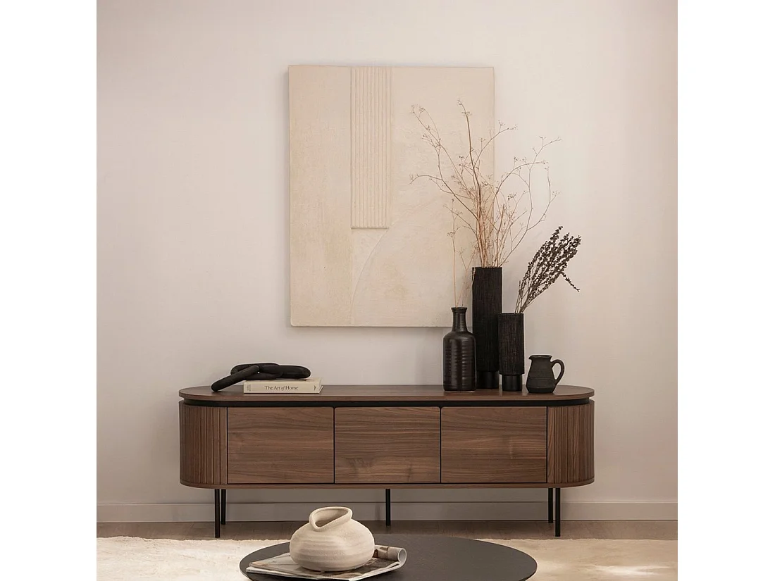 Mueble TV de Madera Nogal 55 x 160- Helios