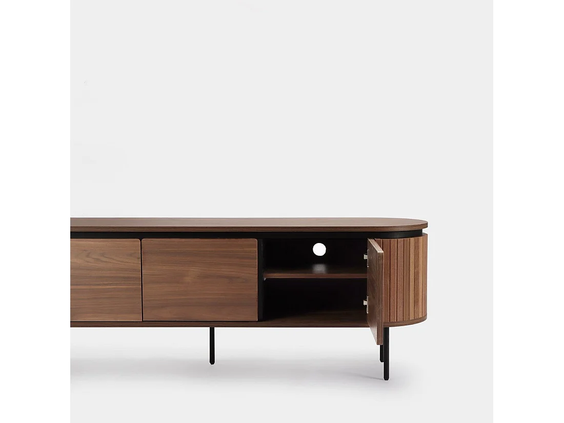 Mueble TV de Madera Nogal 55 x 160- Helios
