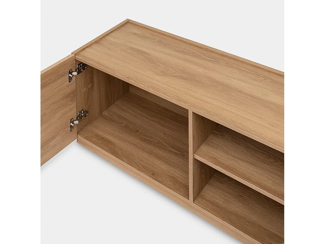 Meuble TV en bois naturel 180x47 cm-Einar