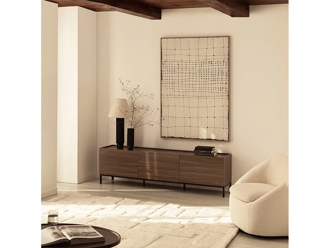 Mueble TV de Madera Nogal 50 cm x 180 cm- Peyton