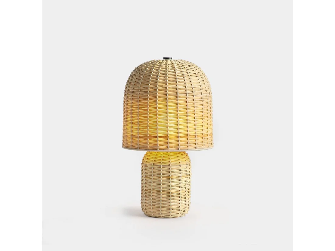 Lampe de table en rotin naturel 25x43 cm-Lada