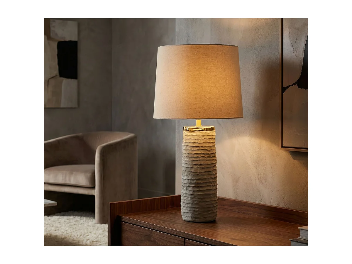 Lampe à Poser en Céramique "Lima" 73cm Gris