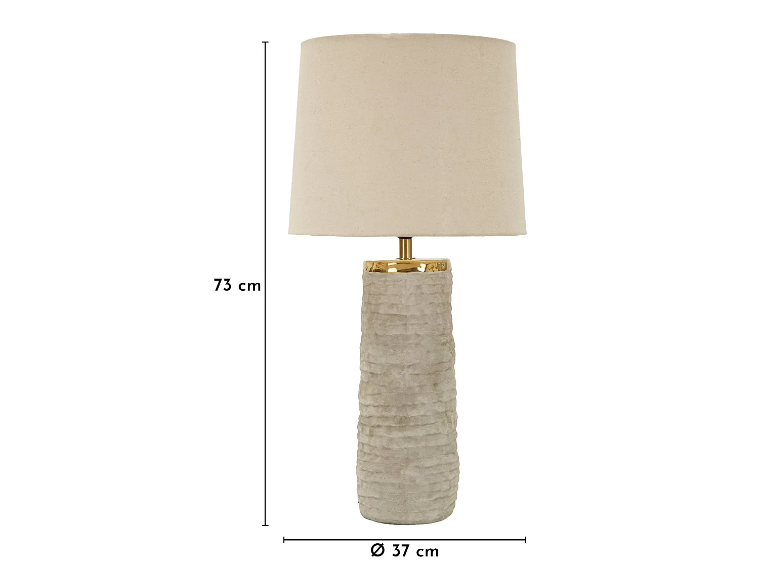 Lampe à Poser en Céramique "Lima" 73cm Gris