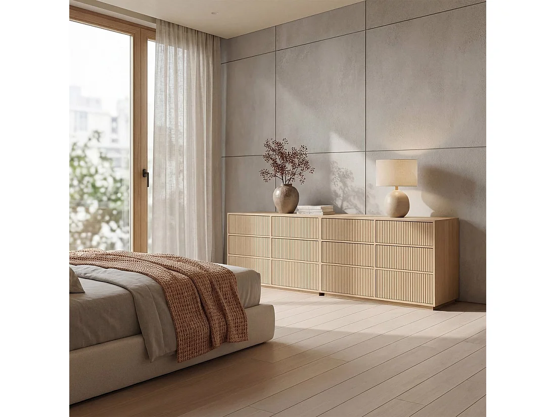 Cómoda doble de Madera Natural 77 x 120- Saven