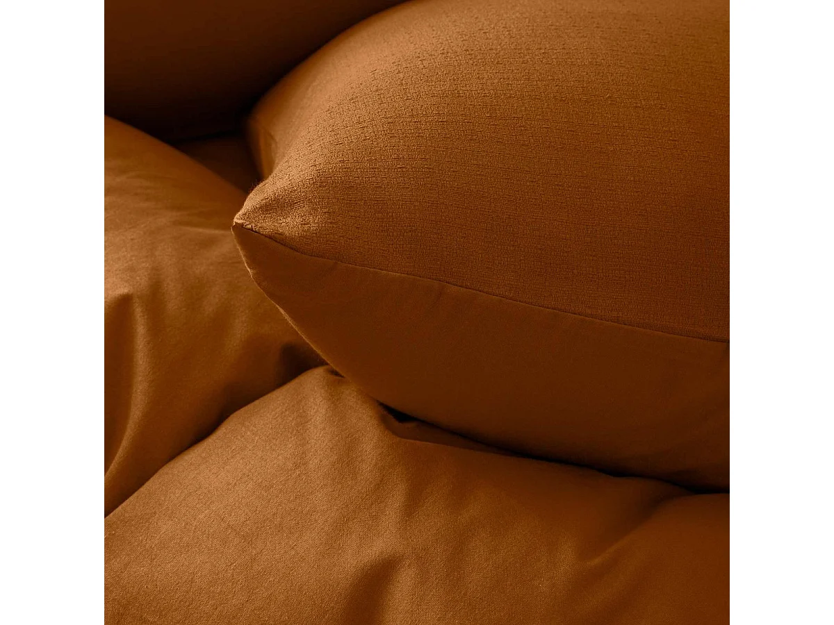 Parure de Lit 3 Pièces "Clara" 260x240cm Caramel