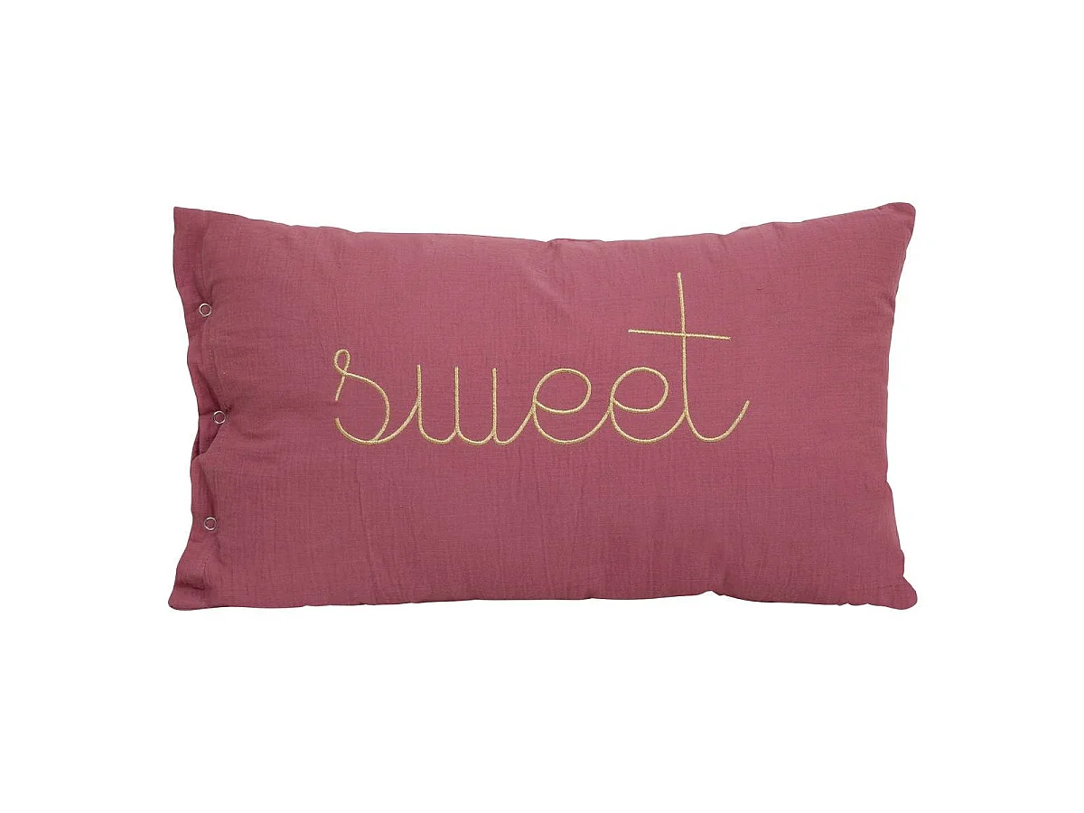Coussin Déco "Lili" 30x50cm Rose Antique