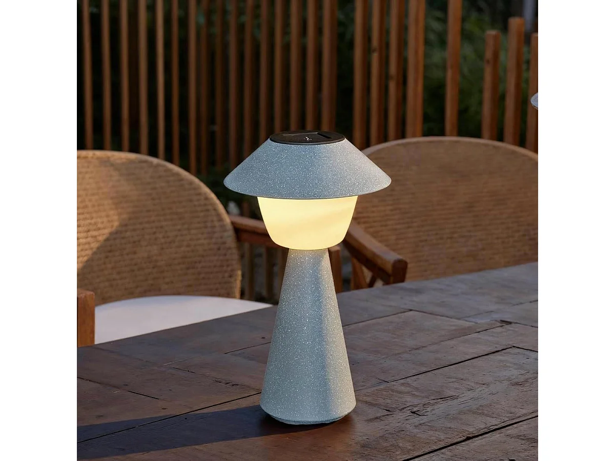 Lampe d'Extérieur Solaire "Damon" 31cm Bleu Gris