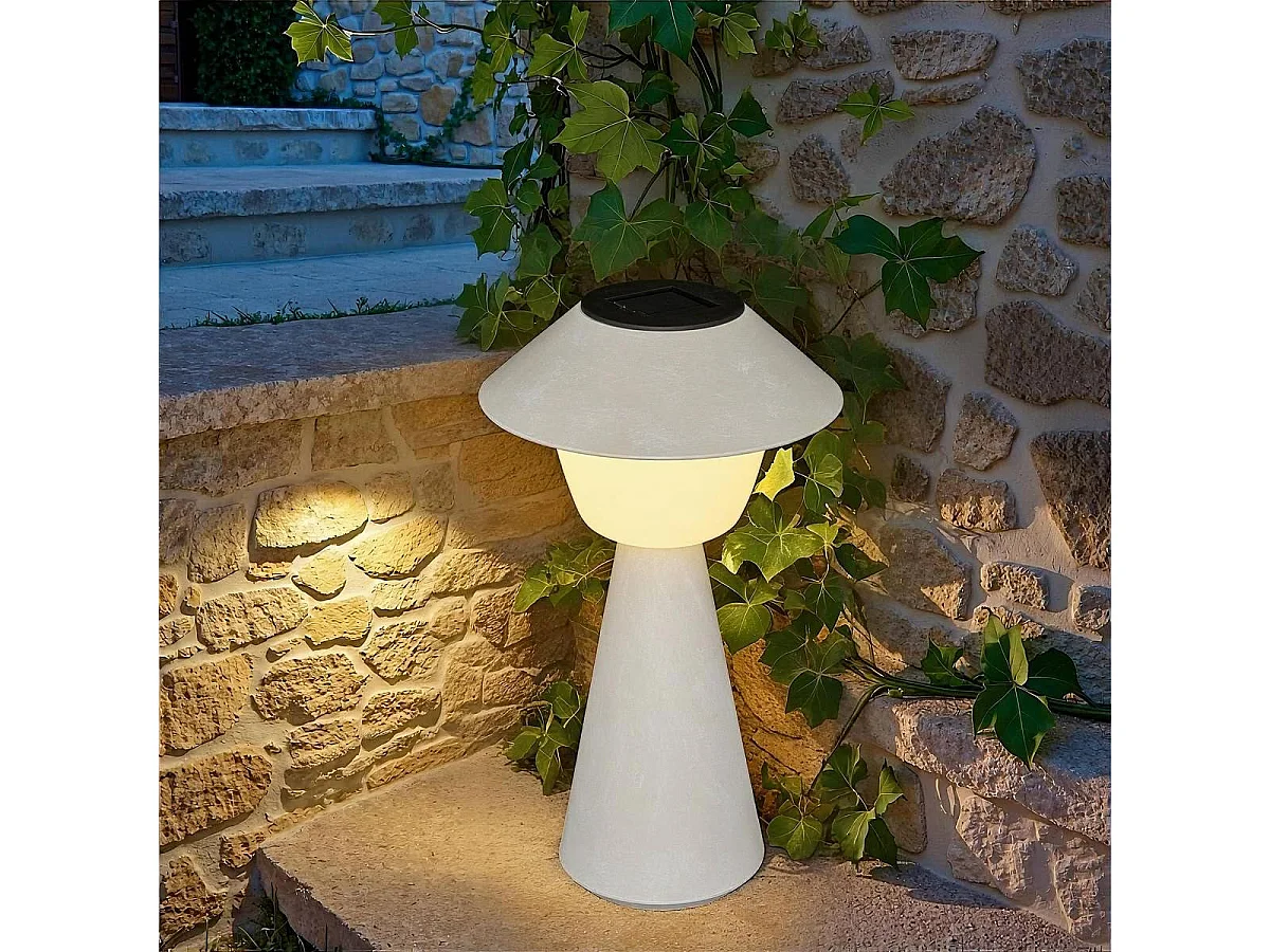 Lampe d'Extérieur Solaire "Damon" 31cm Beige