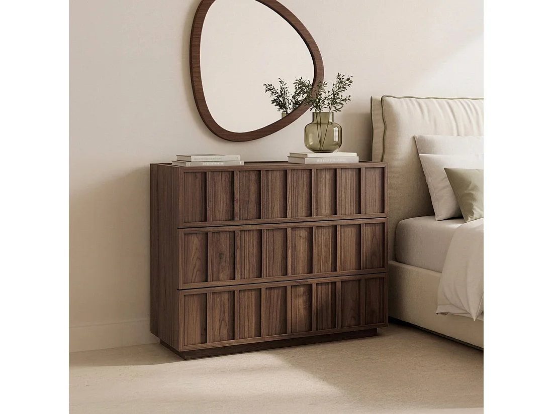 Cómoda de Madera Nogal 80 x 98- Kairo