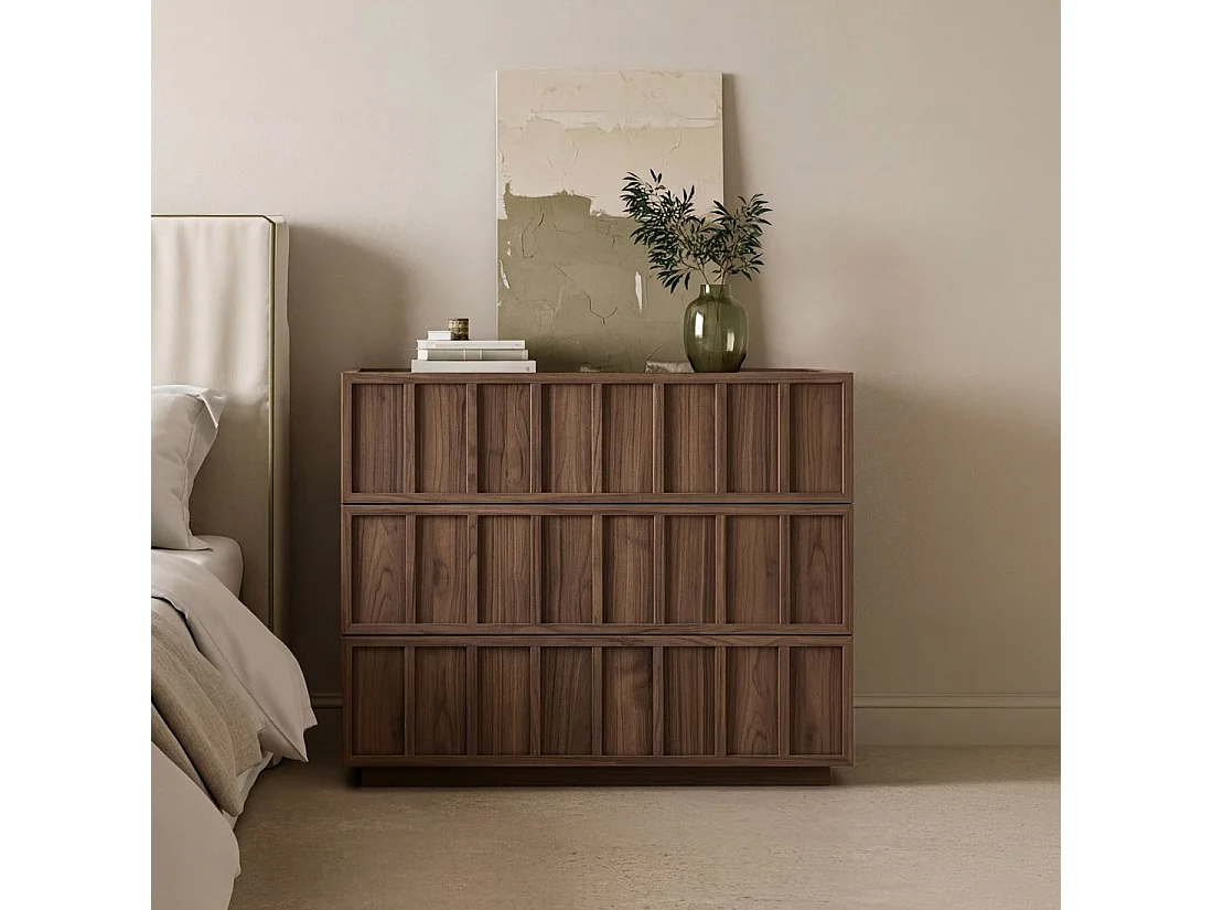 Cómoda de Madera Nogal 80 x 98- Kairo