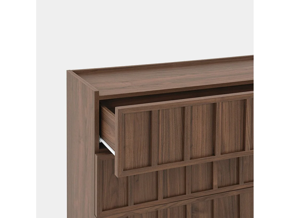Cómoda de Madera Nogal 80 x 98- Kairo