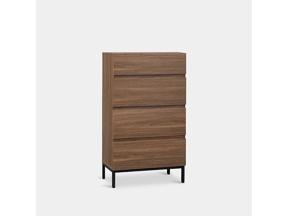 Chiffonnier en bois noyer 60x104 cm-Peyton