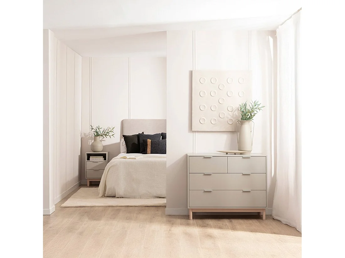 Cómoda de Lacado Gris perla 80 x 100- Elian
