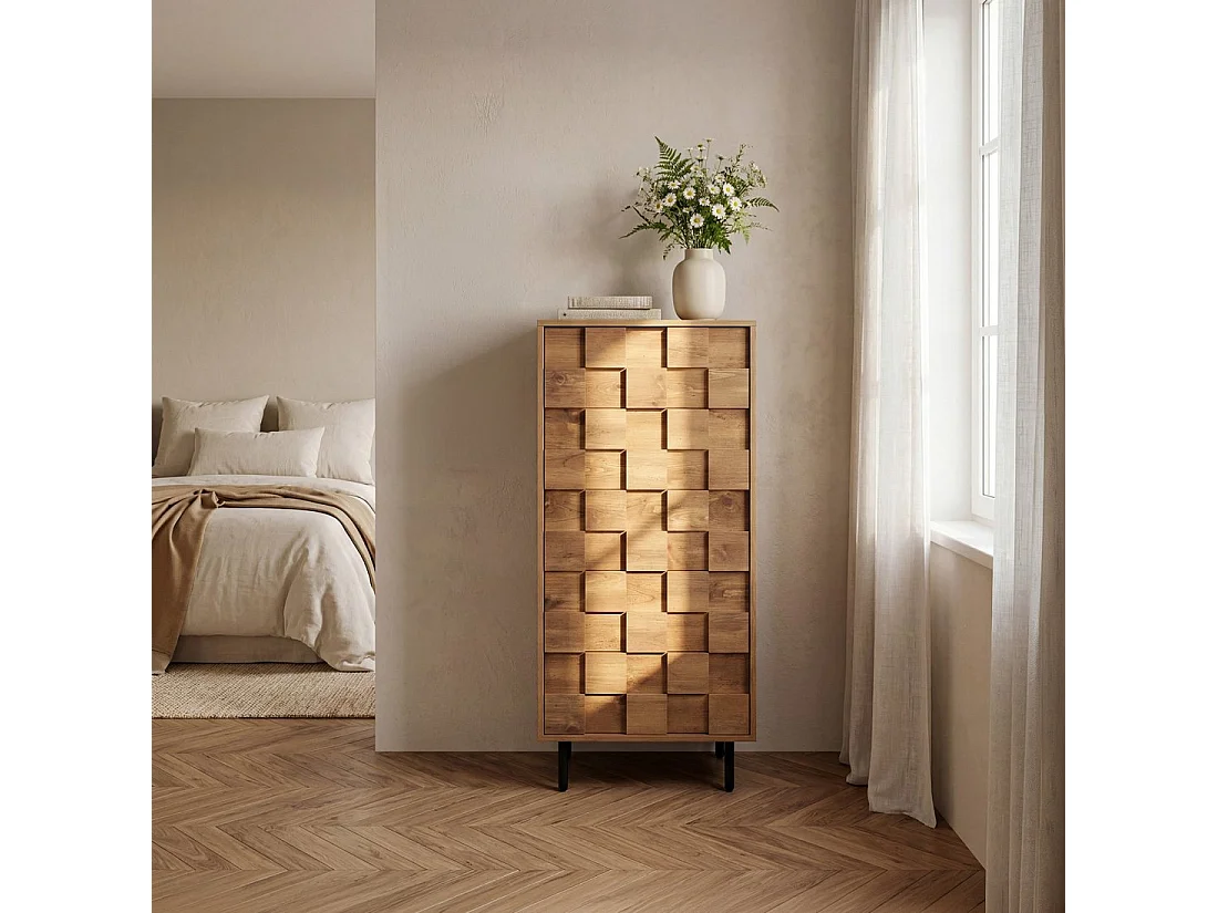 Cajonera de Madera Natural 122 cm x 56 cm- Ivar