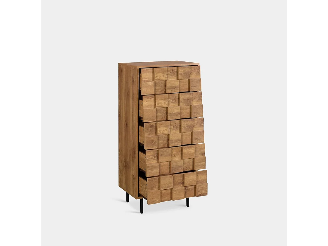 Cajonera de Madera Natural 122 cm x 56 cm- Ivar