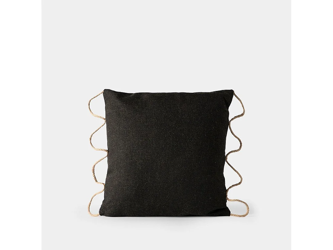 Cojín de Fibra natural Negro 45 x 45- Kymo