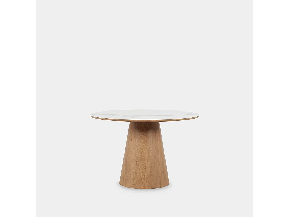 Table fixe en céramique blanc 115x75 cm-Gaia