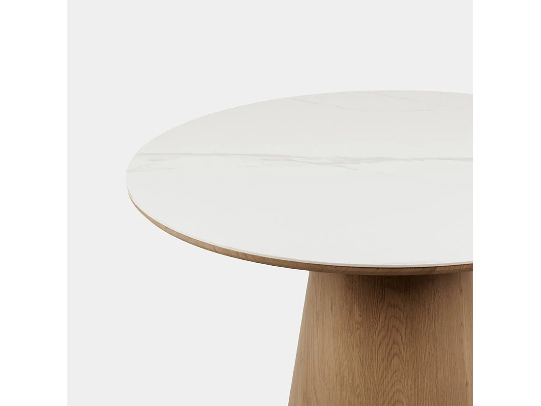 Table fixe en céramique blanc 115x75 cm-Gaia