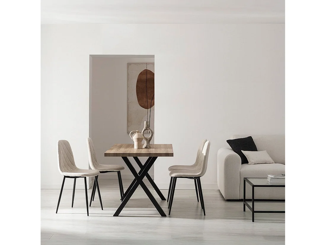 Table fixe en bois naturel 135x75 cm-Parks