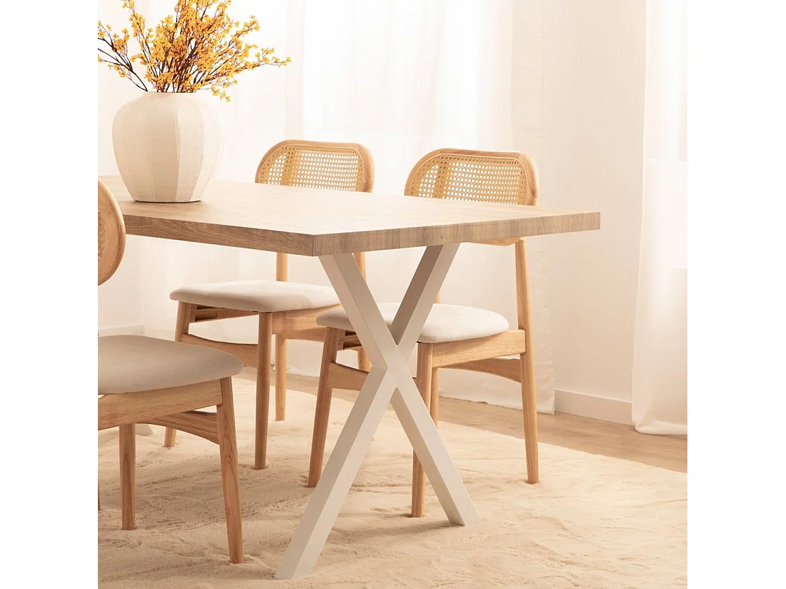 Table fixe en bois naturel 180x75 cm-Parks