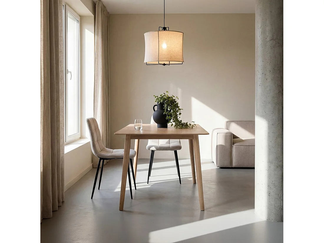 Table fixe en bois naturel 150x75 cm-Ada