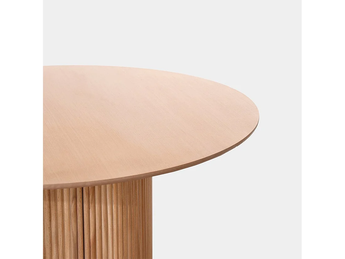 Table fixe en bois naturel 120x75 cm-Vemi