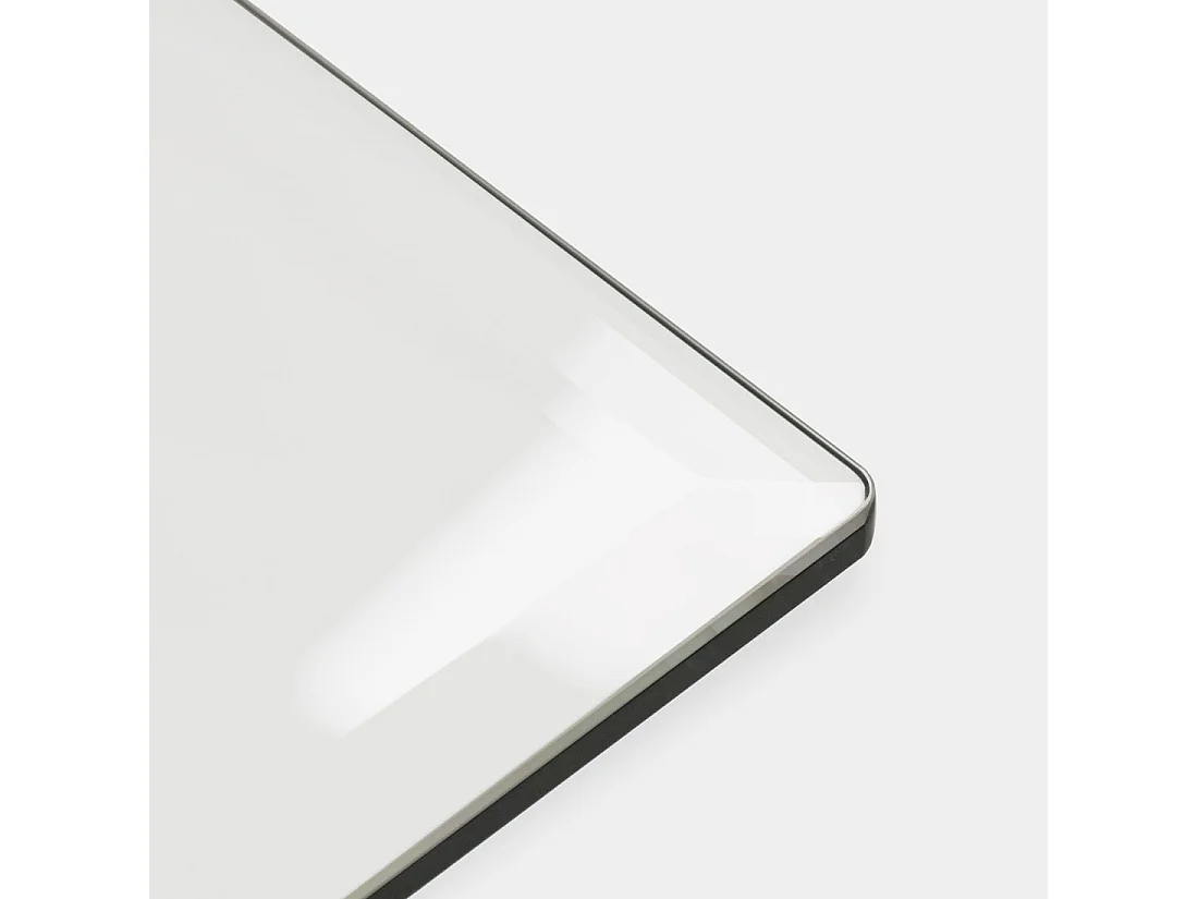 Table fixe en verre verre transparent 160x75 cm-Aras