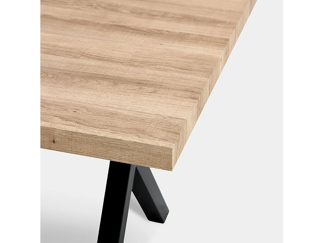 Table fixe en bois naturel 180x75 cm-Parks