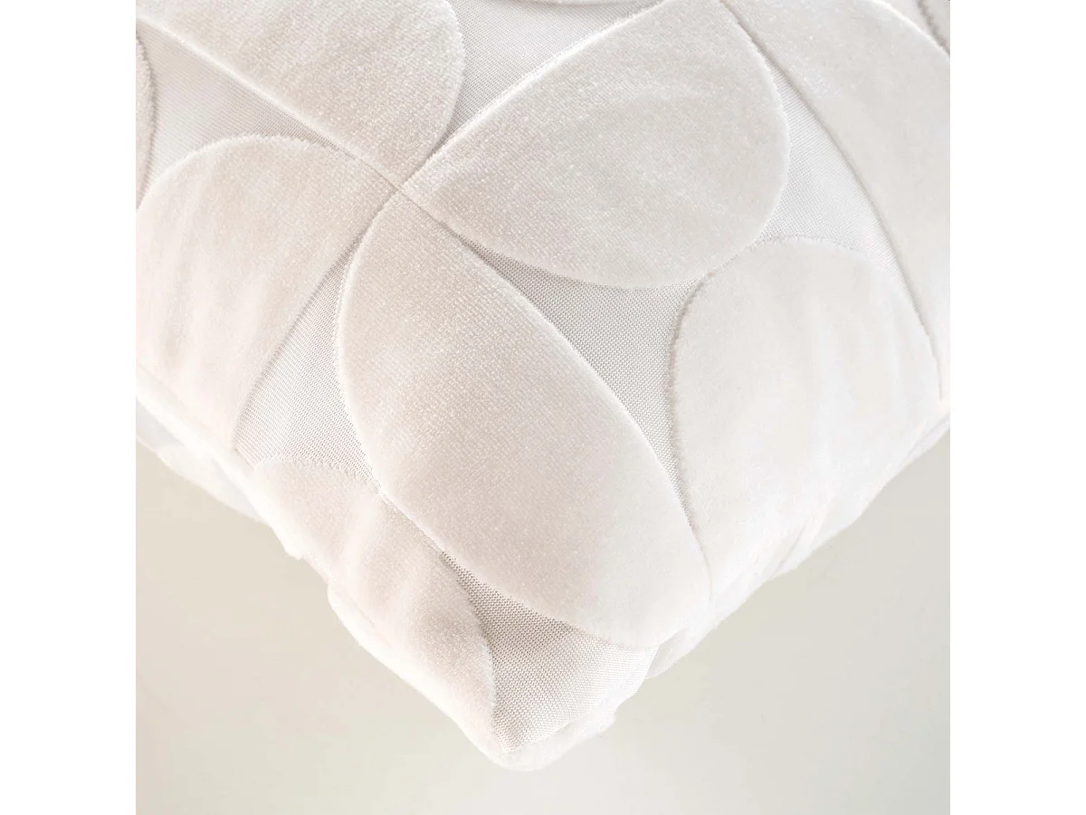 Housse de Coussin en Velours "Curly" 40x40cm Naturel