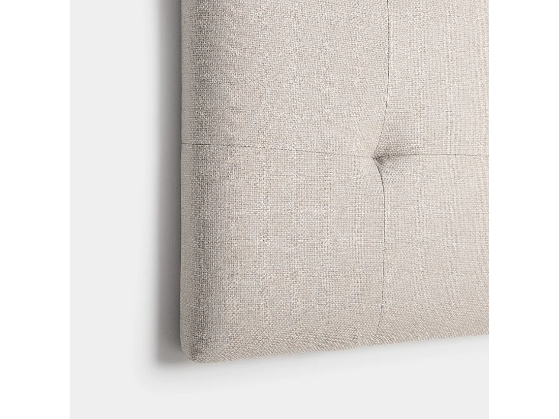 Tête de lit double en tissu beige 170x70 cm-Pier
