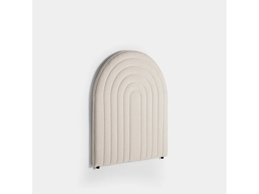 Tête de lit simple en tissu beige 107x125 cm-Kio