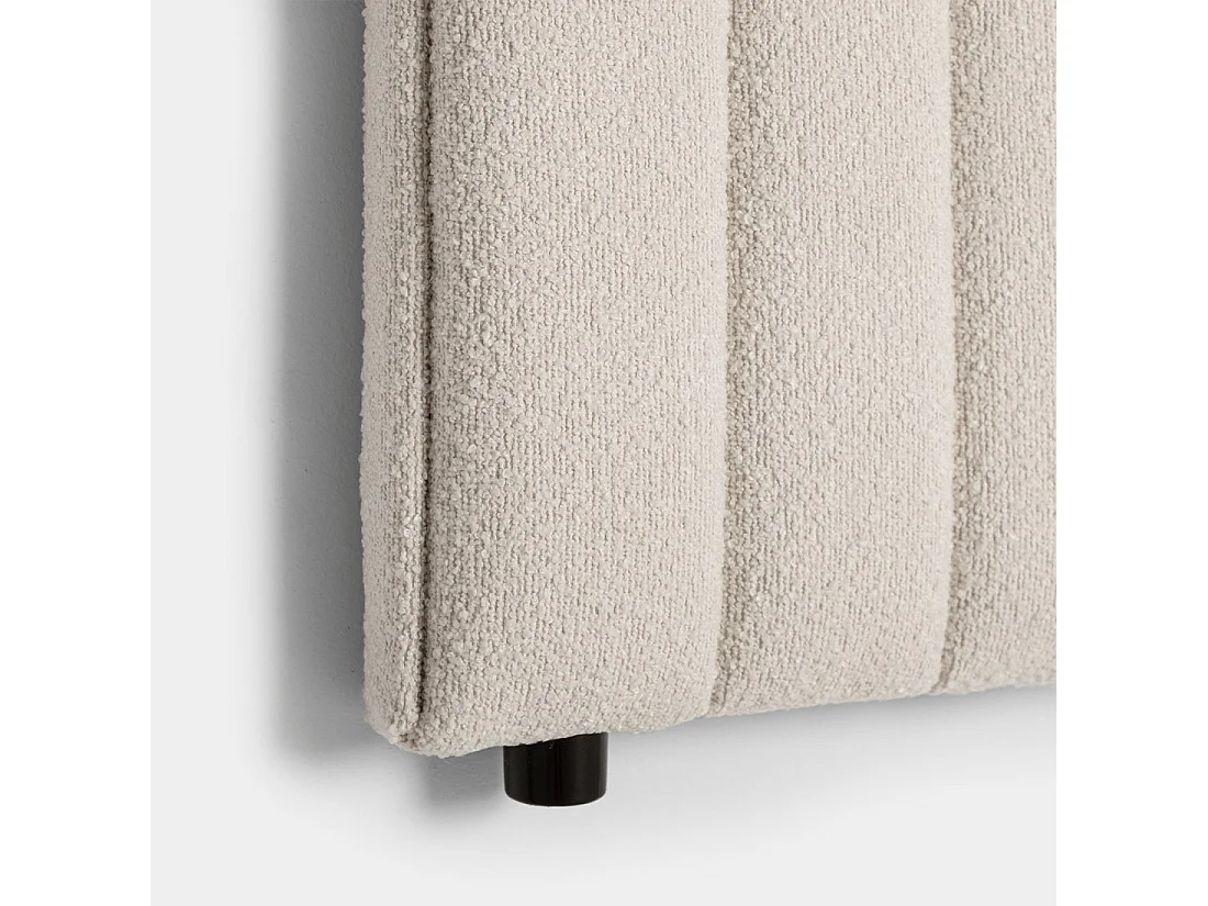 Tête de lit simple en tissu beige 107x125 cm-Kio