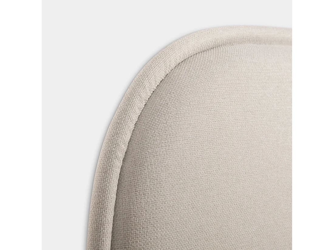 Tête de lit double en tissu beige 170x70 cm-Eden
