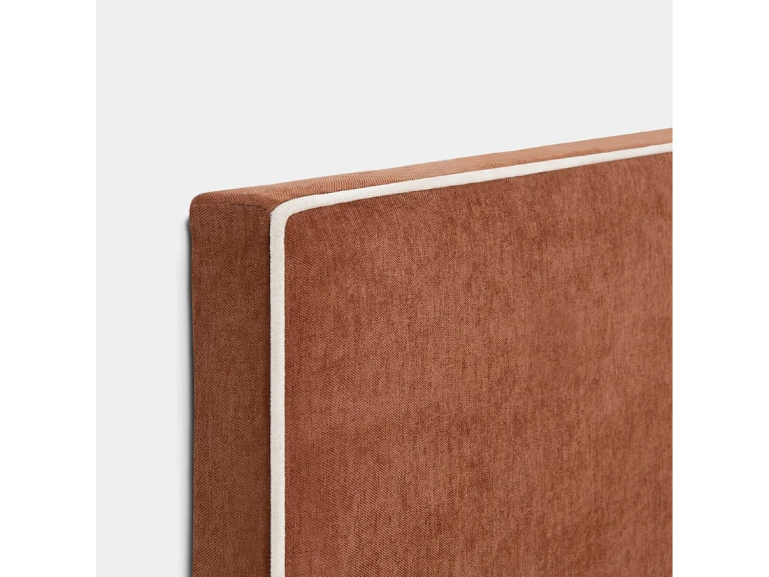 Tête de lit double en tissu terracotta 165x120 cm-Line