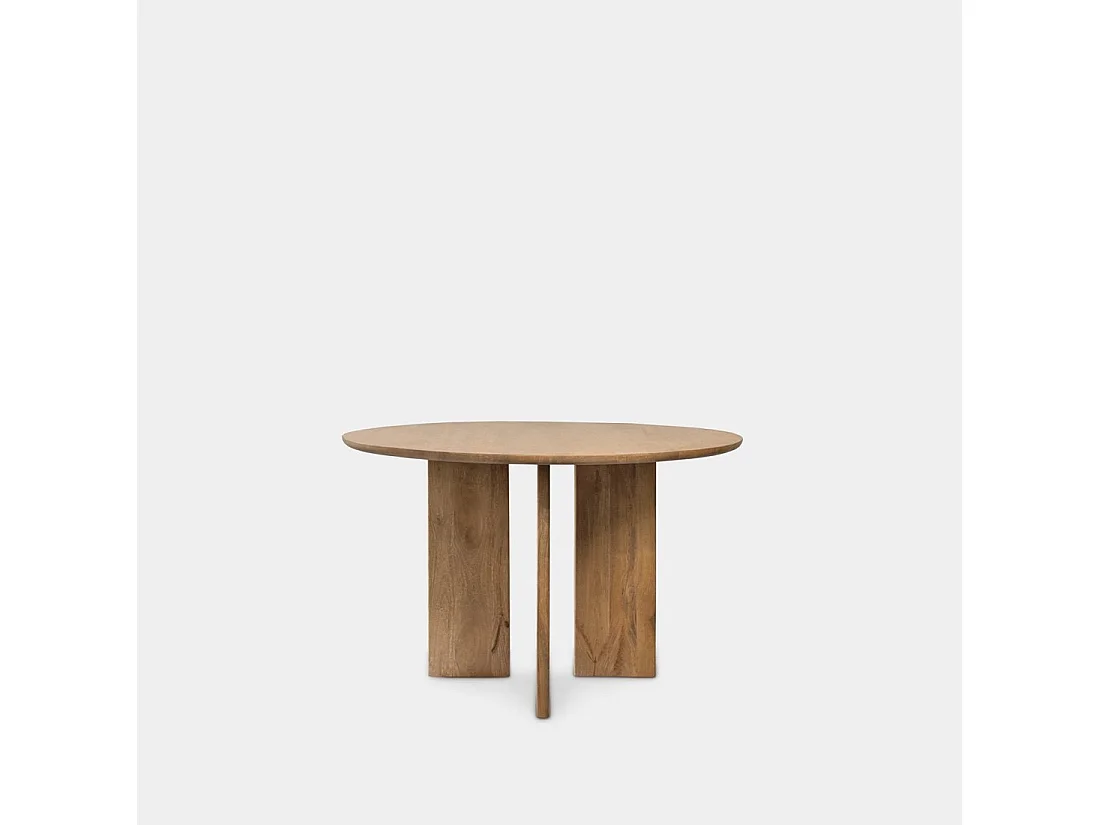 Table fixe en bois naturel 120x76 cm-Rhea