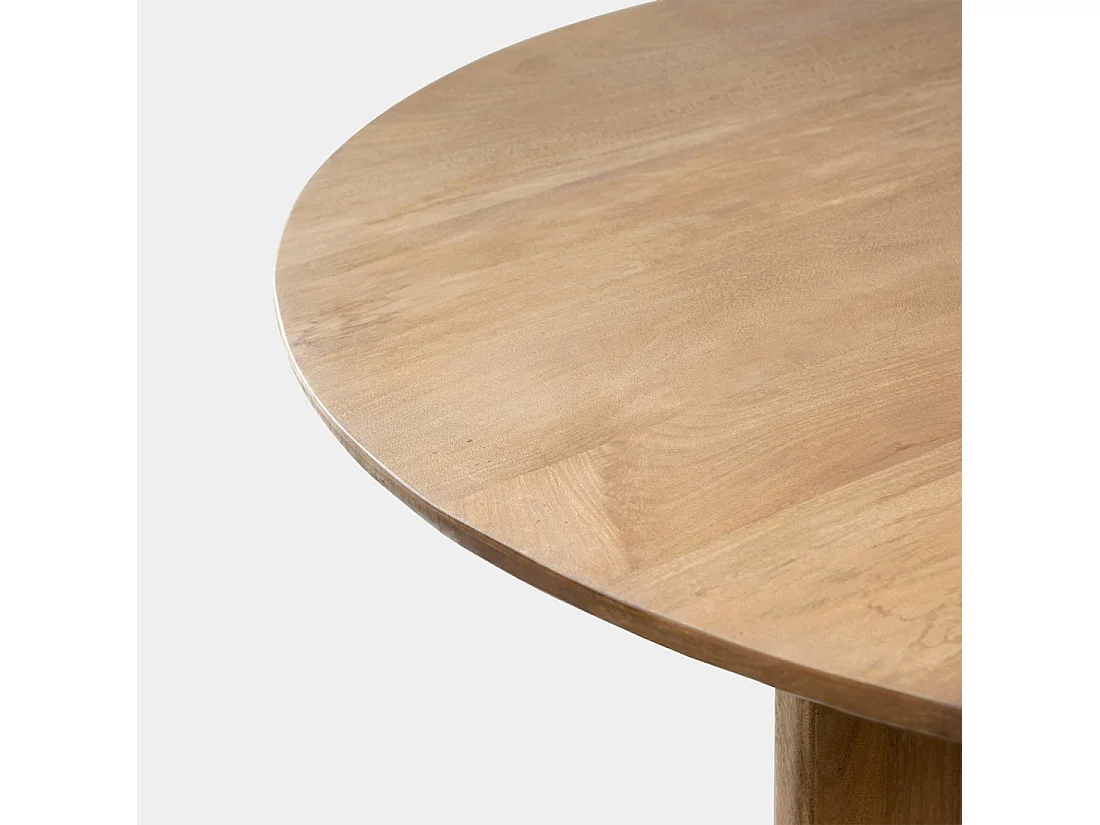 Table fixe en bois naturel 120x76 cm-Rhea