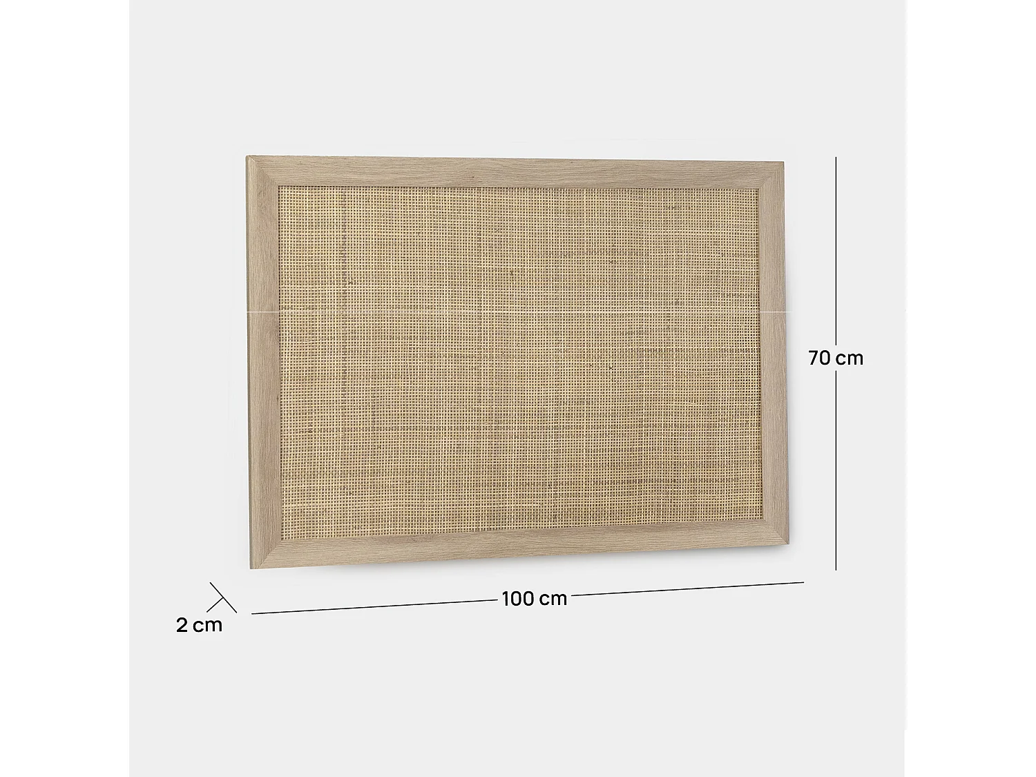 Tête de lit simple en rotin naturel 100x70 cm-Tahiti