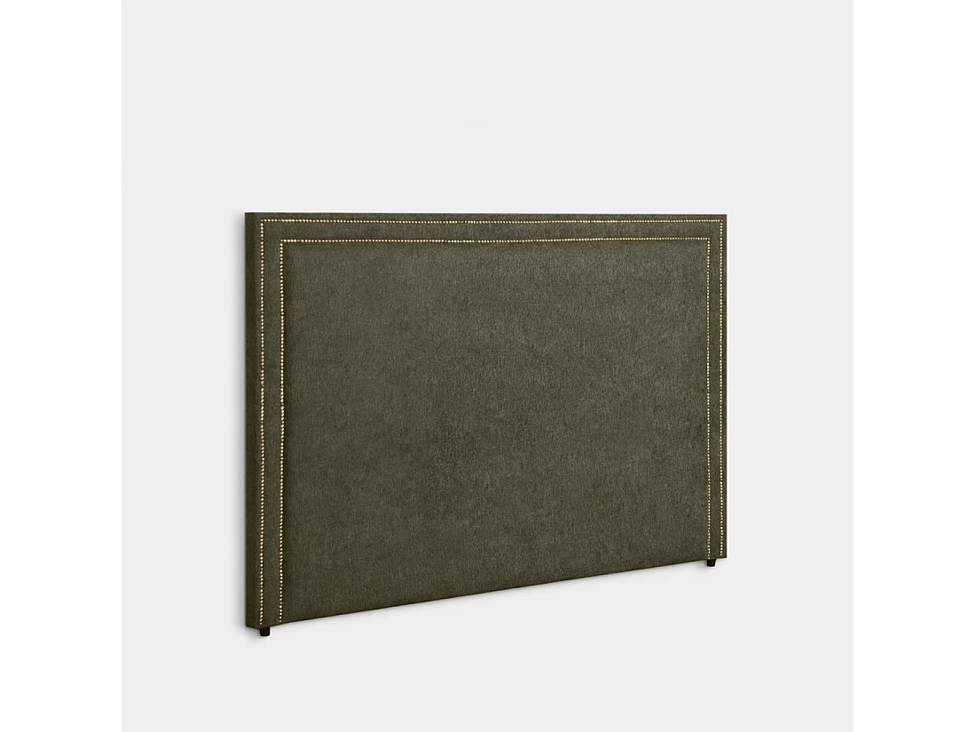 Tête de lit double en tissu vert foncé 165x120 cm-Aiko