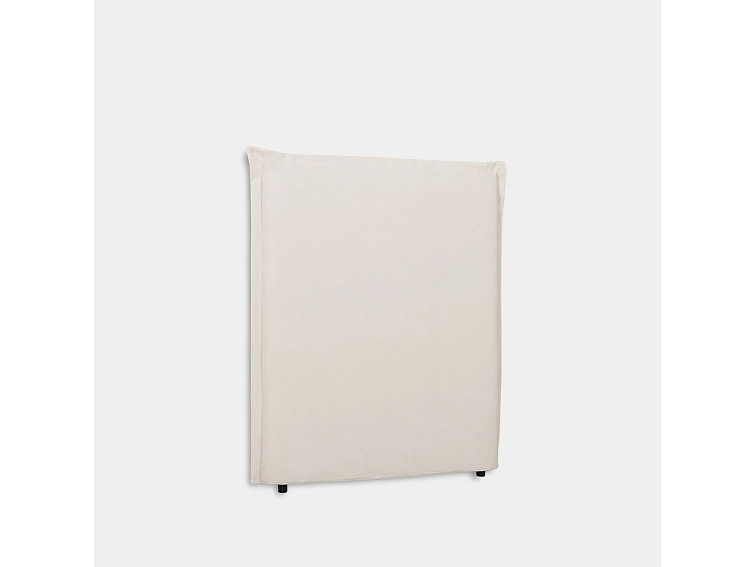 Tête de lit simple en tissu beige 107x120 cm-Louise