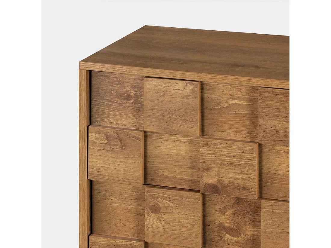 Commode en bois naturel 108x80 cm-Ivar