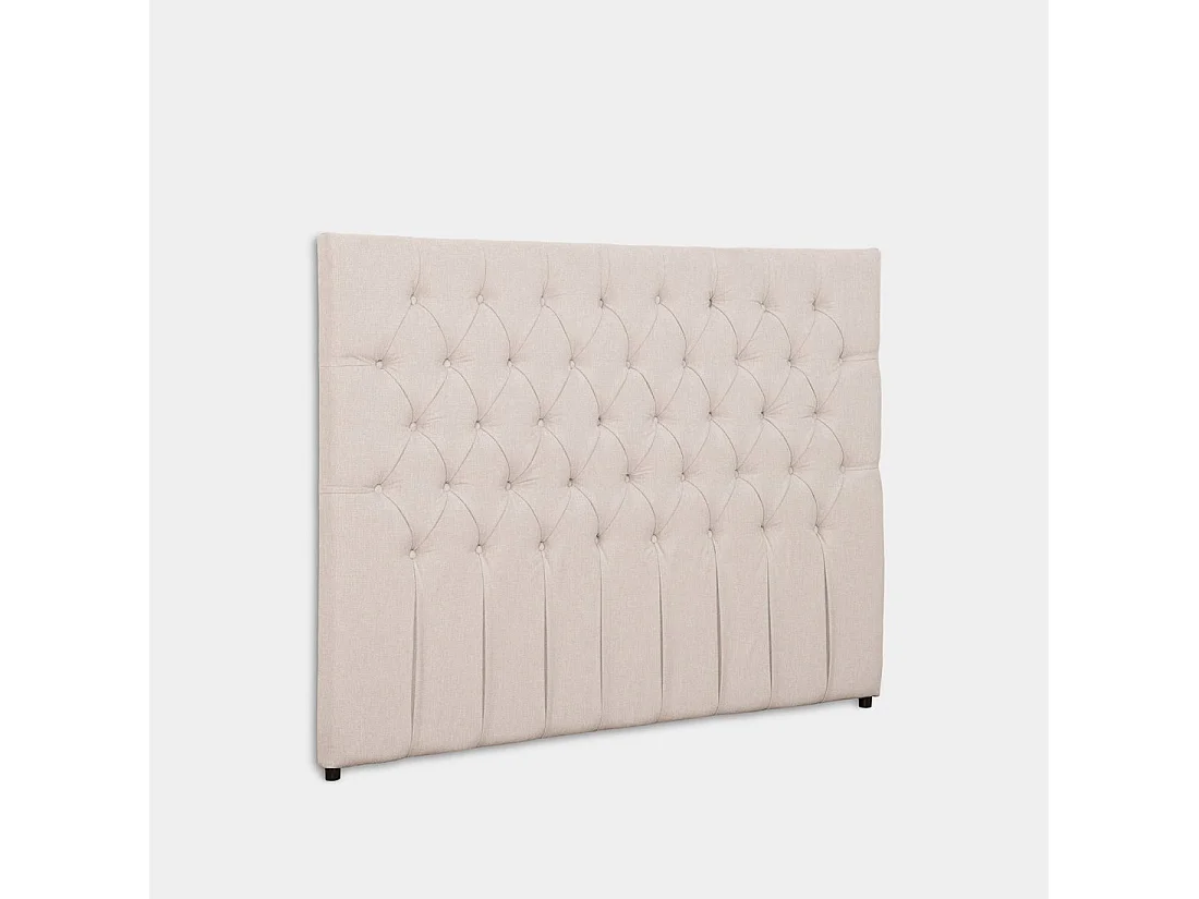Tête de lit double en tissu beige 165x120 cm-Amber