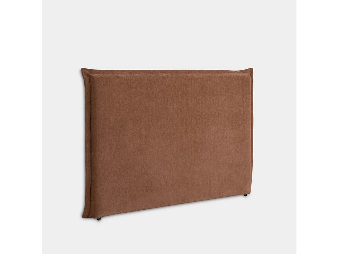 Tête de lit double en tissu terracotta 170x120 cm-Louise