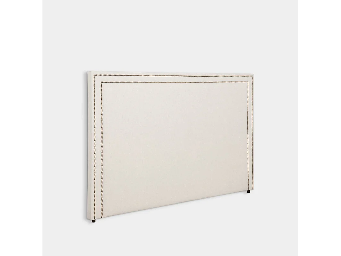 Tête de lit double en tissu beige 165x120 cm-Aiko