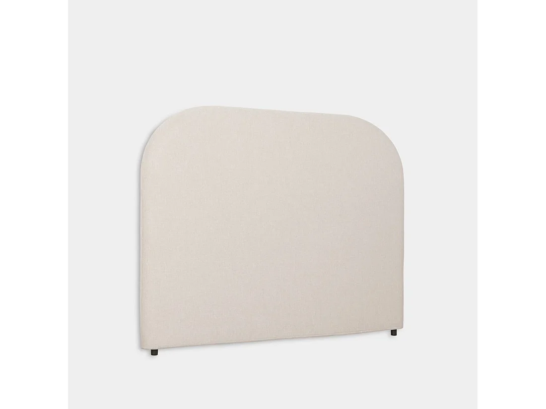 Tête de lit double en tissu beige 165x120 cm-Duncan