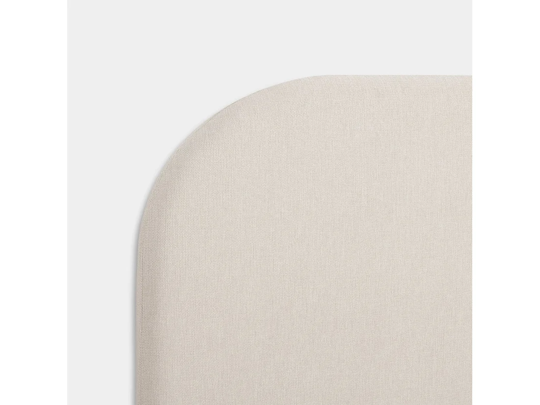 Tête de lit double en tissu beige 165x120 cm-Duncan