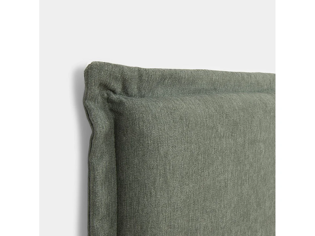 Tête de lit simple en tissu vert 107x120 cm-Louise
