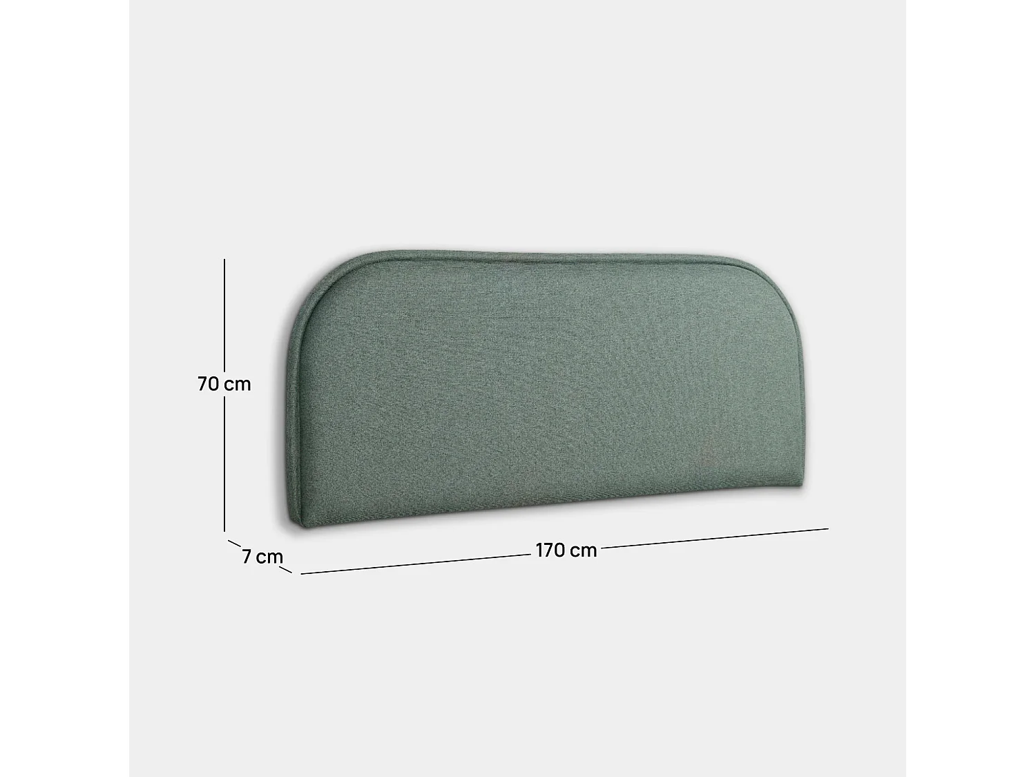 Tête de lit double en tissu vert 170x70 cm-Eden
