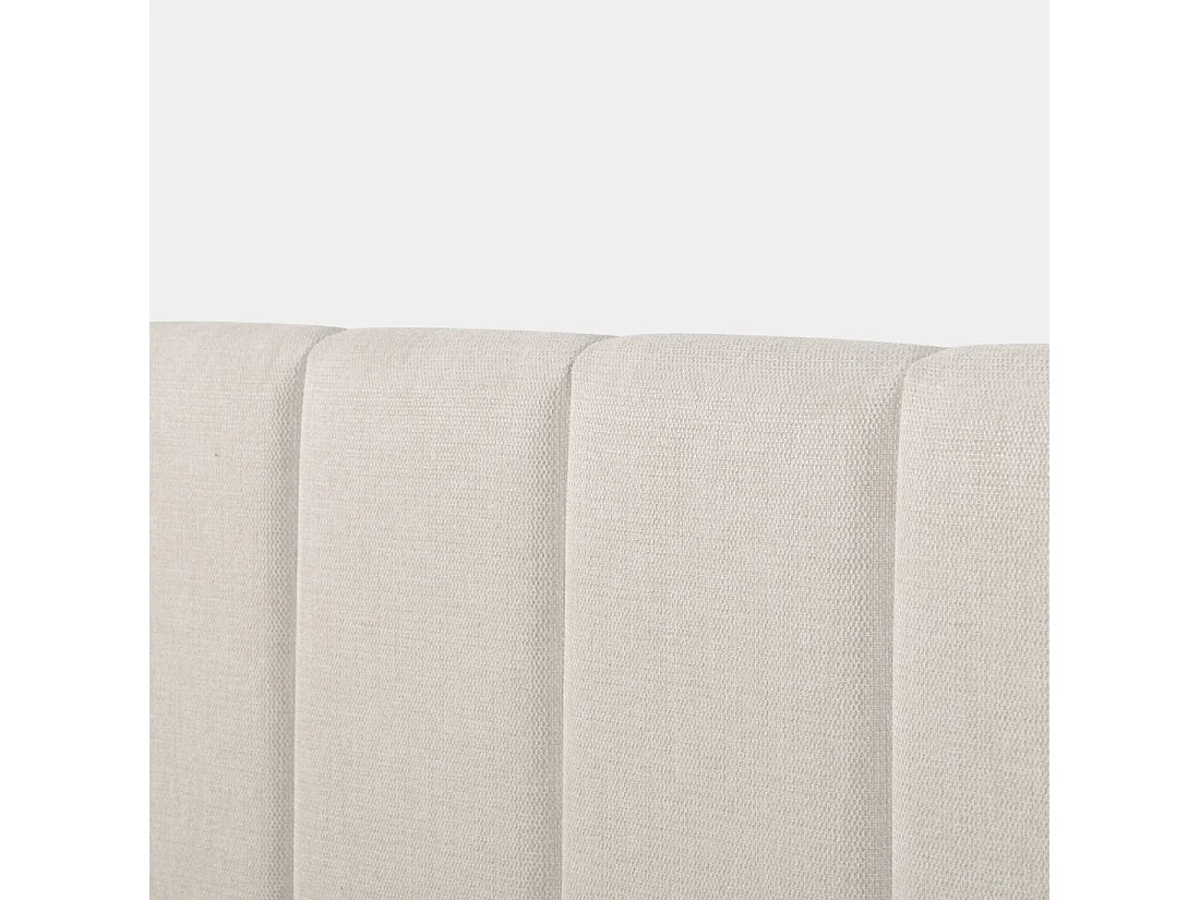 Tête de lit double en tissu beige 170x70 cm-Rene