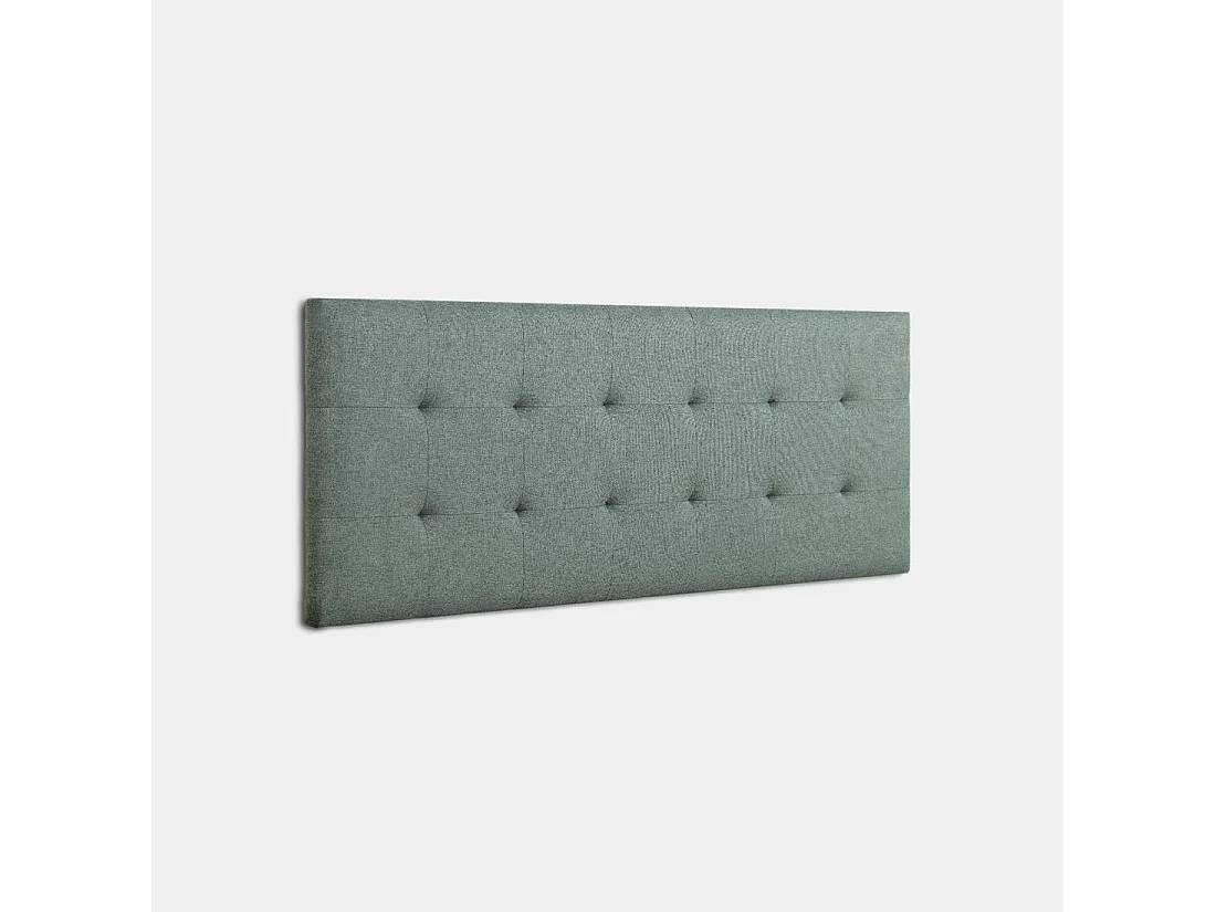 Tête de lit double en tissu vert 170x70 cm-Pier
